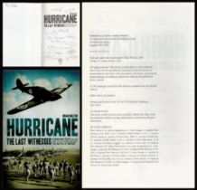 WWII Multi Signed Book Hurricane The Last Witnesses Hurricane Pilots tell the story of the fighter