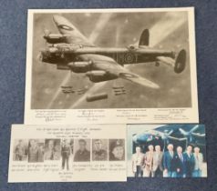 WW II RAF. 7 Members of 626 Squadron Multi Signed Robert Evans Black and White Print Titled Let's Go