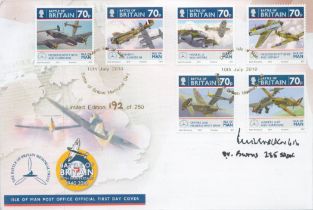 WW2 Flt Lt William Walker and Sgt Owen Burns Signed Isle of Man Post Office Official FDC. =Good