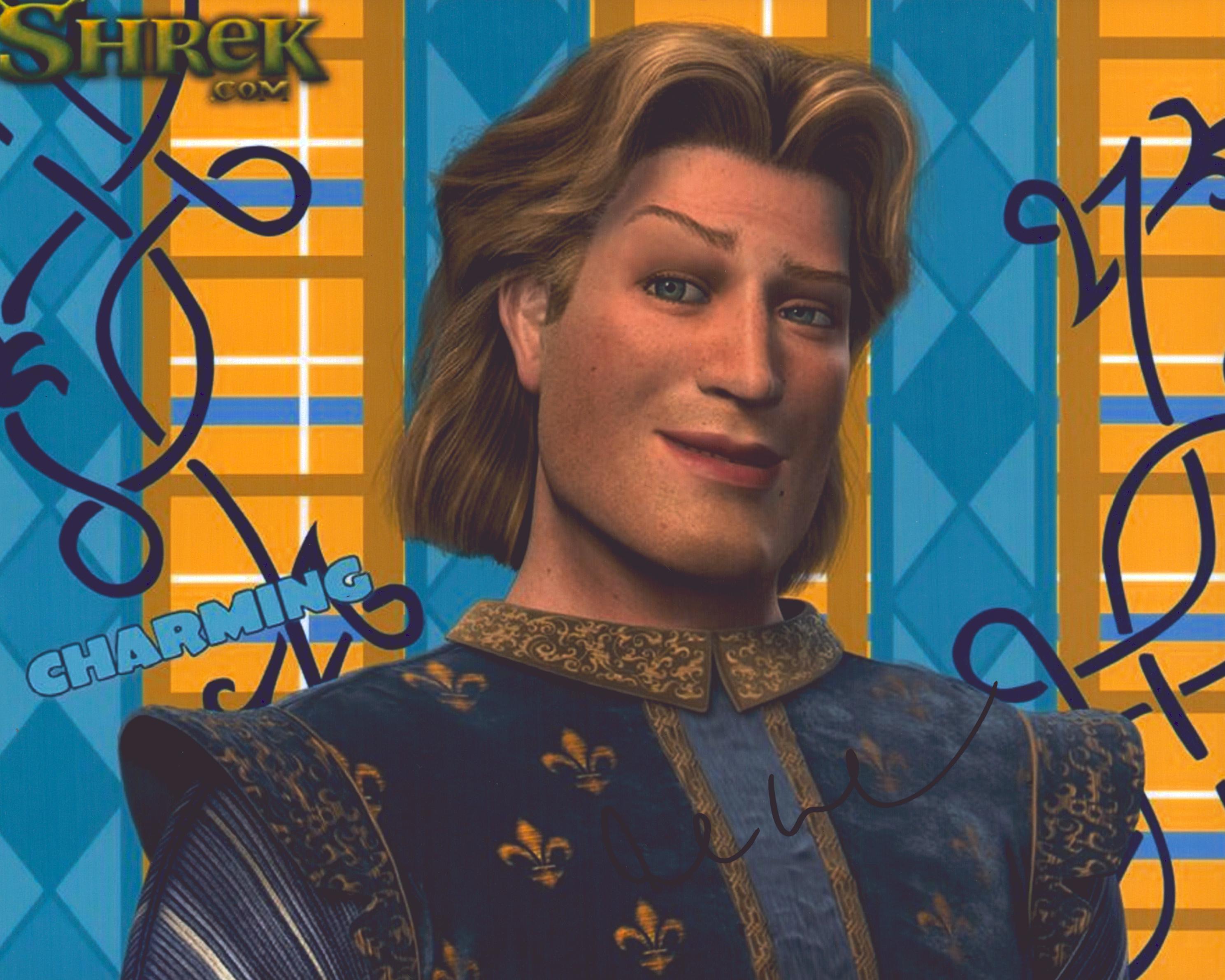 Rupert Everett signed Shrek Prince Charming 10x8 inch colour animated photo. Good condition. All