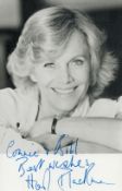 Honor Blackman signed 6x4 inch black and white photo. Dedicated. Good condition. All autographs