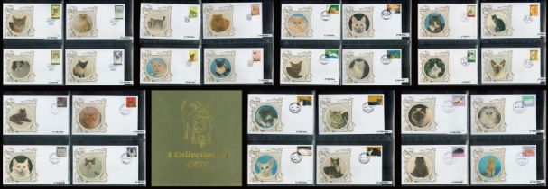 A Collection of Cats Covers - 47 Worldwide Benham FDCs from 1998 and 1999 Housed in a Bespoke