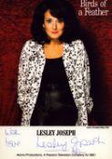 Lesley Joseph signed 6x4 inch Bird of a Feather signed colour promo photo. Good condition. All
