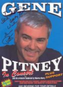 Gene Pitney signed 8x6 inch Gene Pitney in Concert theatre flyer. Good condition. All autographs are