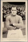 Football, Jack Crompton signed 12x18 black and white photograph pictured during his time playing for