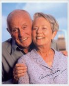 Richard Wilson and Annette Crosbie signed One Foot in the Grave 10x8 inch colour photo. Good