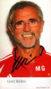 Gerd Muller signed Bayern Munich 6x4 inch colour promo photo. Good condition. All autographs are