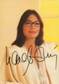 Nana Mouskouri signed 8x6 inch colour photo. Good condition. All autographs are genuine hand