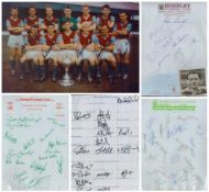 Collection of 4 x signed Football Team sheet. The Walsall Football Club Ltd. Richard Skelly. John