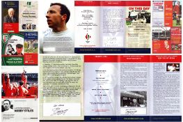 Sport Collection of 5 Signed Dinner Menus, Signatures inc Jack Charlton, Phil Tufnell, Denis Law and