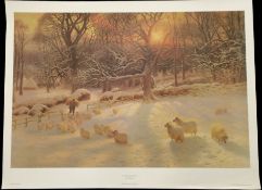 The Shortening Winter's Day Print by Joseph Farquharson colour print 32x24 inch, reproduced by