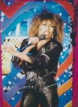 Tina Turner signed 6x4 inch colour photo. Good condition. All autographs come with a Certificate