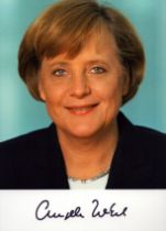 Angela Merkel signed 6x4inch colour photo. Good condition. All autographs come with a Certificate of