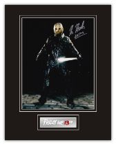 SALE! Friday The 13th Kane Hodder hand signed professionally mounted display. This beautiful display