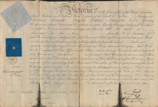 Prince George Duke of Cambridge signed Victorian Bengal Army document dated 1862. Good condition.