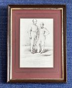 Cricket. Black and White Vintage Reproduction Print Showing Alfred Mynn Esq and N Felix Esq.