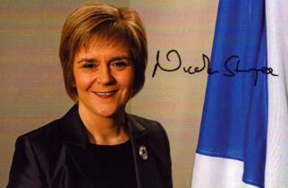 Rt Hon Nicola Sturgeon MP signed 6x4inch colour photo. Good condition. All autographs come with a