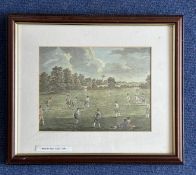 Cricket. Black and White Vintage Reproduction Print Showing 12 Cricketers. Housed in a Frame