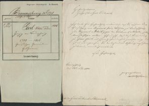 Charles William Ferdinand Duke of Brunswick (1735-1806) ALS dated 24th Feb 1801 comes with 19th