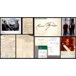 POLITICAL Collection of 10 signatures and pictures including names of Teddy Kollek, Peter Aliesch,