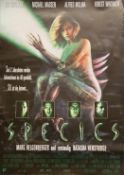 Species 1995 Film Original Large Movie Poster 33x23.5 Inch. Good condition. All autographs come with