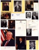 POLITICAL Collection of pictures and signatures including names of Michael O. Leavitt, Ned