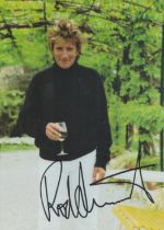 Rod Stewart signed 7x5 inch colour photo. Good condition. All autographs come with a Certificate
