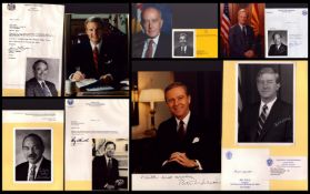 POLITICAL Collection of pictures and signatures including names of Stephen Merrill, Jim Guy