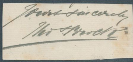 Sir Thomas Brock (1847-1922) signed vintage letter cutting. Good condition. All autographs come with