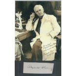 Alexander Fleming signed 4x2 inch album page cutting and 7x5 inch vintage photo. Good condition. All