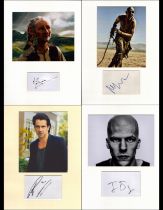 TV And Film Mounted Collection of 4 Mounts Signed. Includes Colin Farrell, Mark Rylance (BFG Photo),