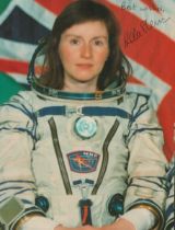 Helen Sharman signed 8x6inch colour photo. Good condition. All autographs come with a Certificate of