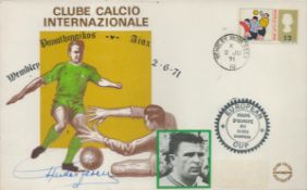 Ferenc Puskas signed 1971 cover comm. the European Cup match at Wembley. Panathinaikos v Ajax. 2/7/