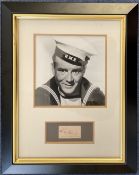 Sir John Mills 19 x 15 inch Mounted and Framed Signature Piece, Includes Signed Album Page and a