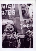 John Glenn signed 8x6inch black and white photo. Good condition. All autographs come with a