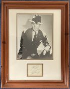 George Raft 19x15 mounted and framed signature piece includes signed album page and stunning black