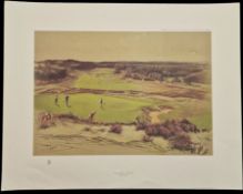 Sunningdale, The 4th by Cecil Aldin Limited Edition 245/500, 25x19.5-inch colour print. Good