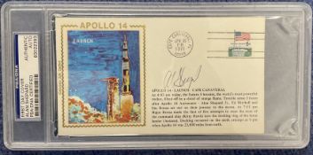 Alan Shephard signed Apollo 14 cover in psa/dna case. Good condition. All autographs come with a