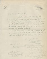 H.M. Bateman British Artist signed TLS dated 6th April 1935 interest content regarding ordering of