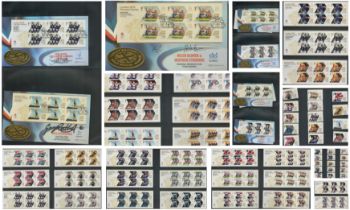 London 2012 Gold Medal Winners Stamp Collection housed in display folder includes 37 mint stamp