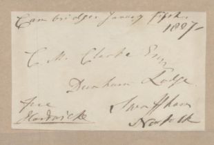 Philip Yorke 3rd Earl of Hardwicke (1757-1834) signed page dated 5th January 1827. Good condition.