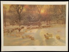 The Shortening Winter's Day Print by Joseph Farquharson colour print 32x24 inch, reproduced by