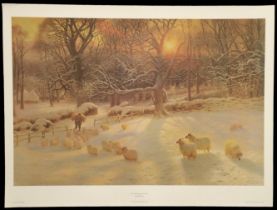 The Shortening Winter's Day Print by Joseph Farquharson colour print 32x24 inch, reproduced by