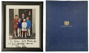 Tony Blair rare hand signed frame prime ministerial presentation photograph. An excellent colour