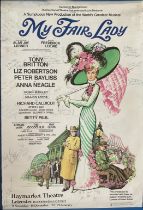 My Fair Lady multi signed 30x20 vintage Theatre poster over 20 signatures from Haymarket Theatre