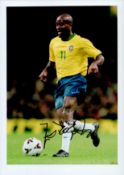 Franca, Ze Roberto Brazilian International Footballers TWO 10x8 inch signed photos. Good