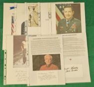 Military Medal of Honor collection includes 7 , assorted signature pieces some good signatures