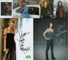 TV/FILM Collection of 6 signed colour photos including names of Don 'The Dragon' Wilson, Osric Chau,