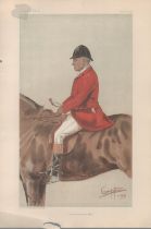 Vanity Fair Print. Titled A Leicestershire Man. Subject William Ward Tailby. Dated 6/4/1899.