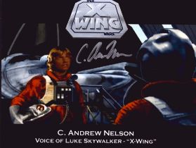 C Andrew Nelson Signed Star X Wing Wars 10x8 Inch Colour Photo. Good condition. All autographs are